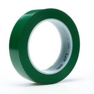 3M™ 021200-03145 Green 471 Vinyl 5.2 Mil Tape – 1″ x 36 Yard Roll