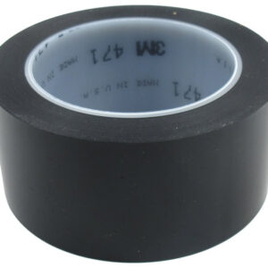 3M™ 021200-04306 Black 471 Vinyl 5.2 Mil Tape – 2″ x 36 Yard Roll