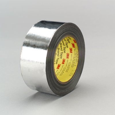 3M™ 021200-17295 Scotch® 363 Silver 7.3 Mil High-Temperature Aluminum Foil/Glass Cloth Tape – 2″ x 36 Yard Roll