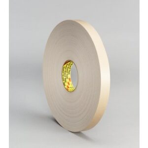 3M™ 021200-24317 Transparent 435 Vibration 17.5 Mil Skip Slit Liner Polyurethane Protective Tape - 4" x 36 Yard Roll