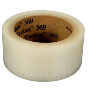 3M™ 021200-61553 Tartan™ 369 Clear 1.6 Mil Box Sealing Tape – 48 mm x 100 m Roll