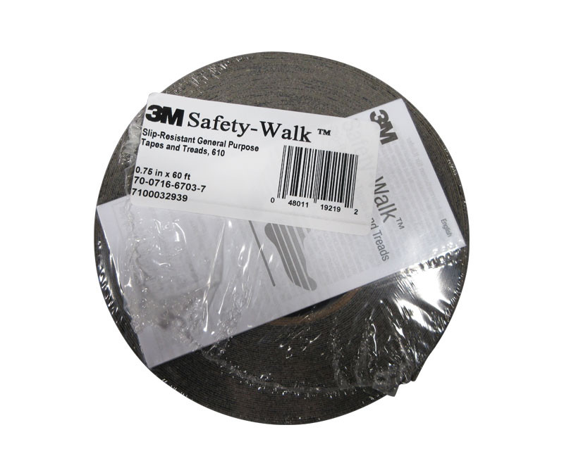 3M™ 048011-19219 Safety-Walk™ 610 Black Slip-Resistant General Purpose Tapes & Treads 3/4" x 60' Roll