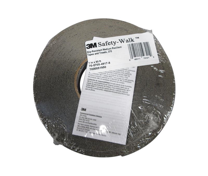 3M™ 048011-19321 Safety-Walk™ 370 Gray Slip-Resistant Medium Resilient Tapes & Treads – 1″ x 60′ Roll
