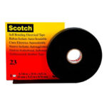 3M™ 054007-15025 Scotch® 23 Black 30 Mil Rubber Splicing Tape – 3/4″ x 30′ Roll