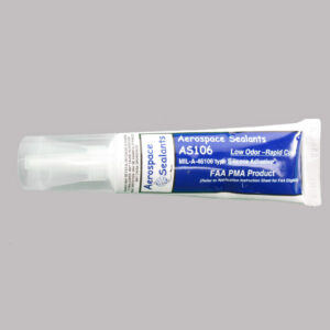 Aerospace Sealants AS106 FAA-PMA Red Silicone Adhesive Sealant - 3 oz Tube - 12/Case
