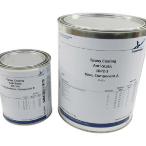 AkzoNobel 10P2-3/EC-110 Flat Black Anti-Static Conductive Epoxy Coating 1 Gallon Kit