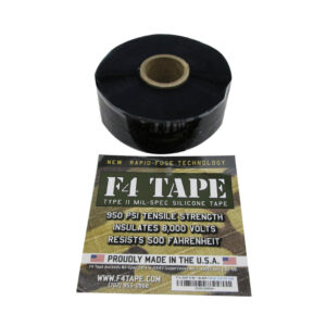 Harbor Products F4 Black Self-Fusing Silicone Tape - 1" Wide x .020" Thick x 36' Long Roll